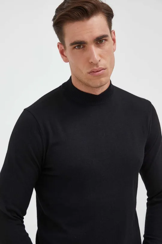 nero Guess maglione con aggiunta di seta