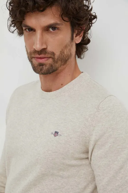 beige Gant maglione in cotone