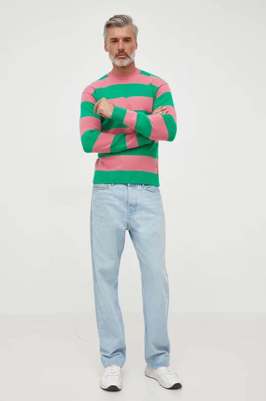 Шерстяной свитер United Colors of Benetton мультиколор