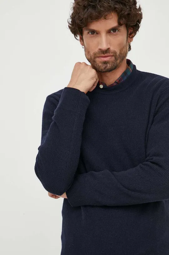 sötétkék United Colors of Benetton gyapjúkeverék pulóver Férfi