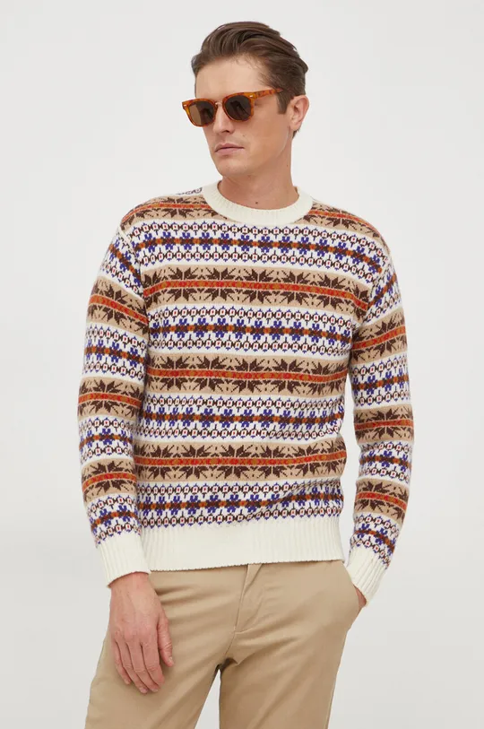 többszínű United Colors of Benetton gyapjú pulóver Férfi