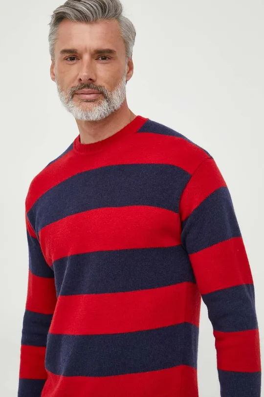 crvena Vuneni pulover United Colors of Benetton