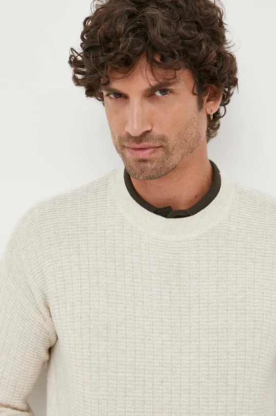 bézs Sisley gyapjúkeverék pulóver