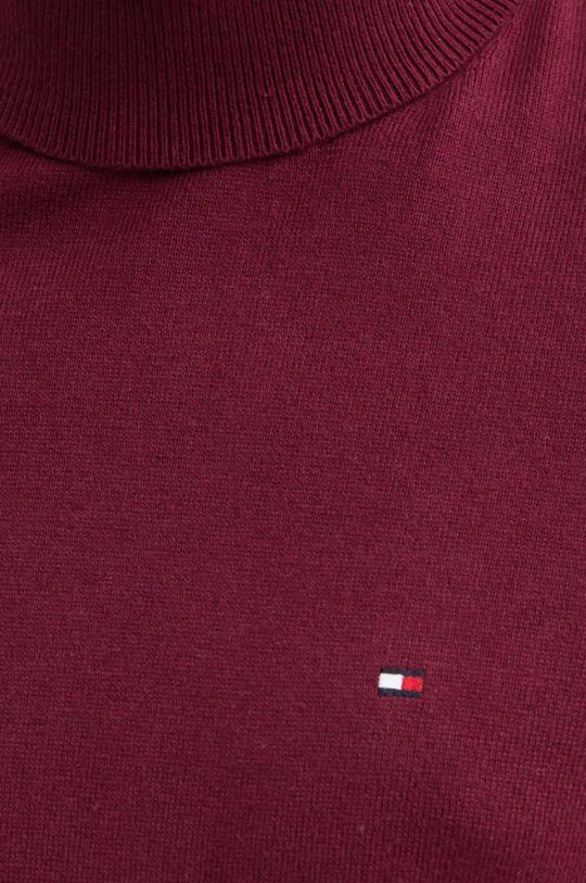 Sveter s prímesou kašmíru Tommy Hilfiger MW0MW28048 burgundské