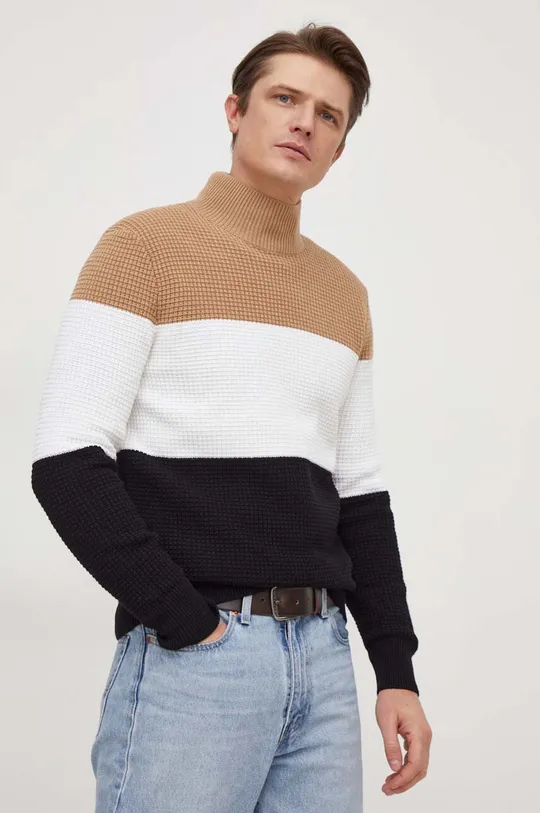 multicolor BOSS sweter z domieszką wełny