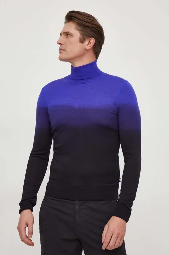 fioletowy BOSS sweter wełniany