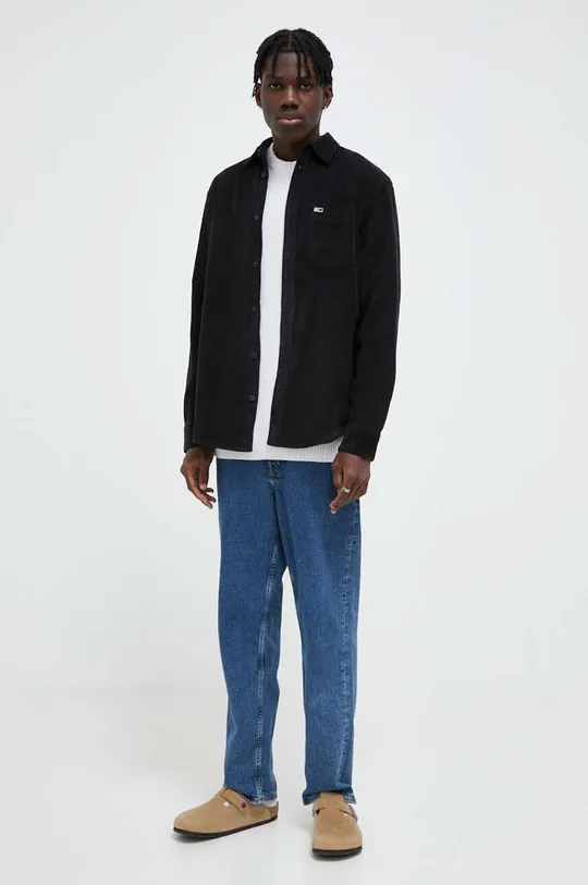 Βαμβακερό πουλόβερ Tommy Jeans γκρί