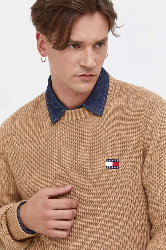 béžová Bavlnený sveter Tommy Jeans