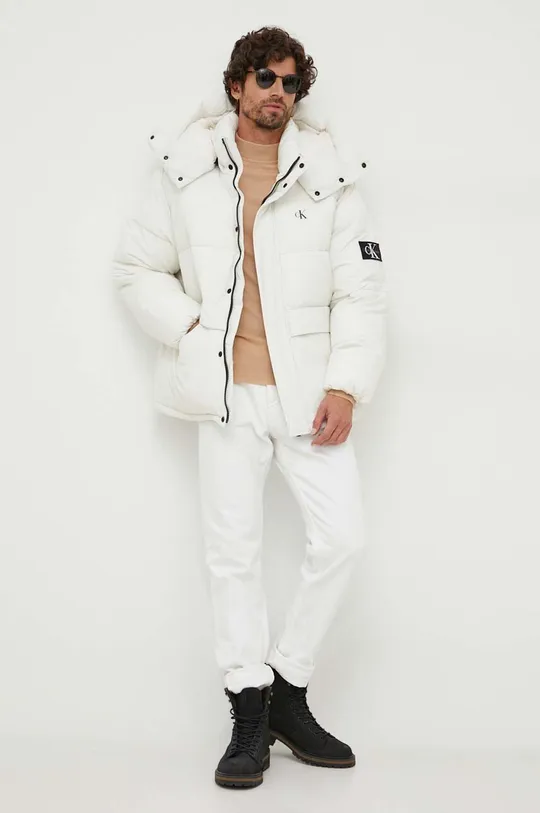 Karl Lagerfeld sweter wełniany beżowy