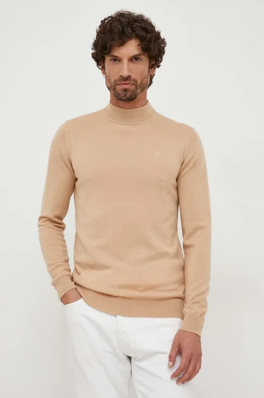 beżowy Karl Lagerfeld sweter wełniany