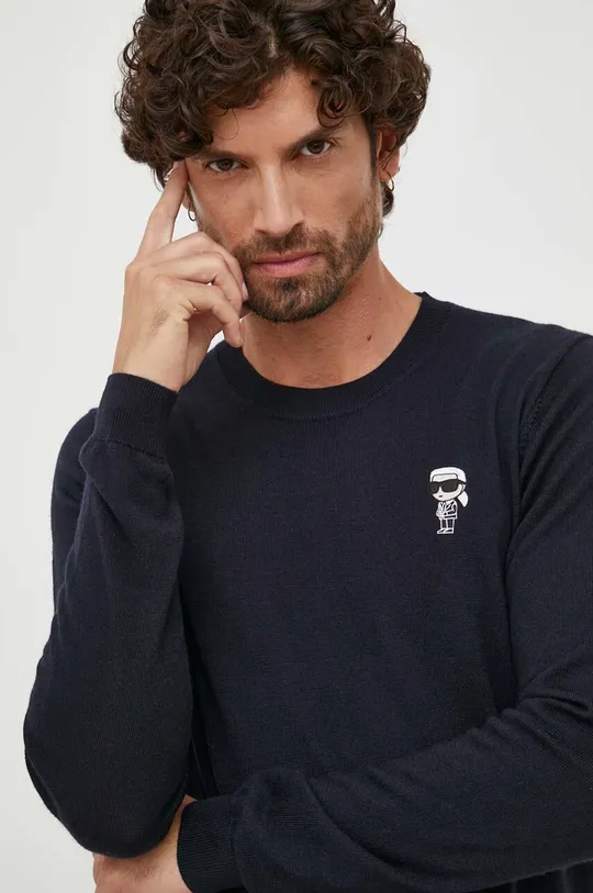 Vlnený sveter Karl Lagerfeld 100 % Vlna