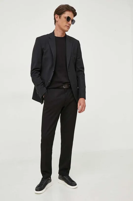 Βαμβακερό πουλόβερ Karl Lagerfeld μαύρο