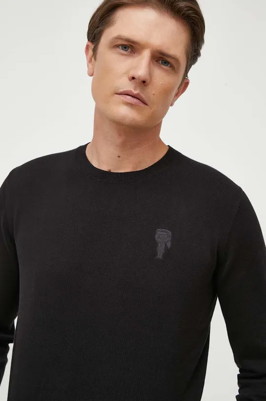 μαύρο Βαμβακερό πουλόβερ Karl Lagerfeld