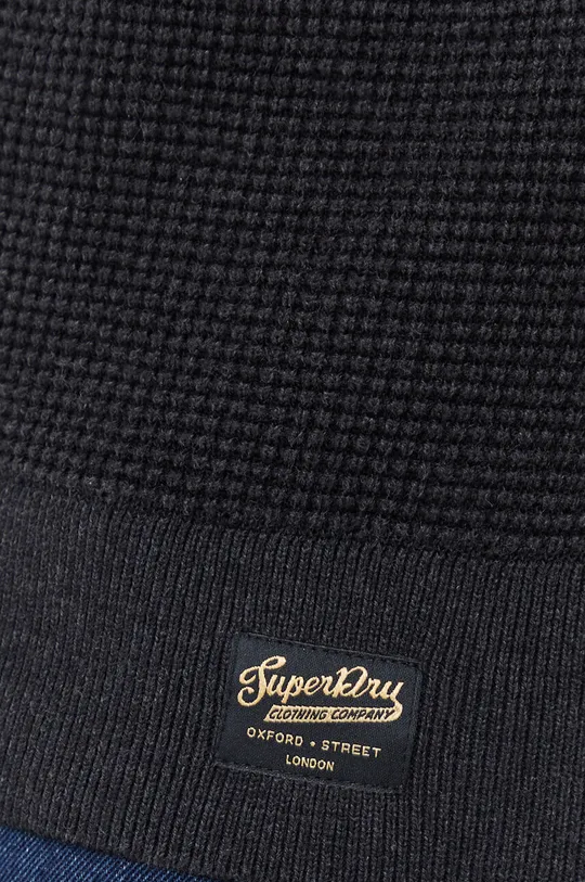 crna Pamučni pulover Superdry