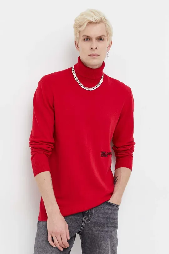 κόκκινο Πουλόβερ με προσθήκη μαλλιού Karl Lagerfeld Jeans Ανδρικά