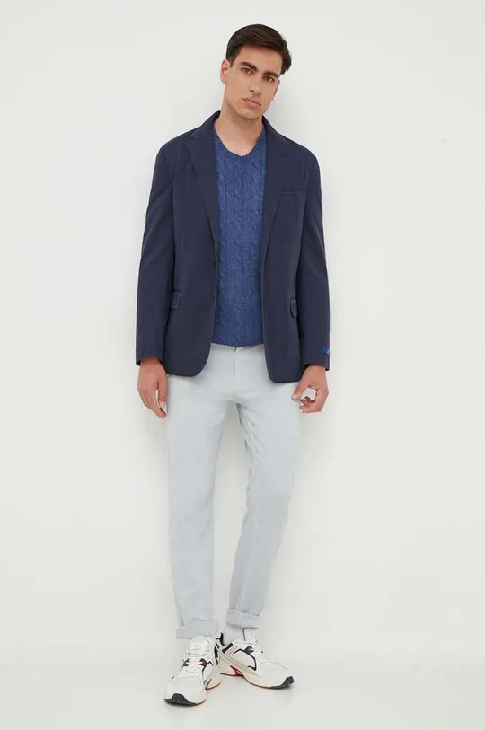 Kašmírový sveter Polo Ralph Lauren modrá