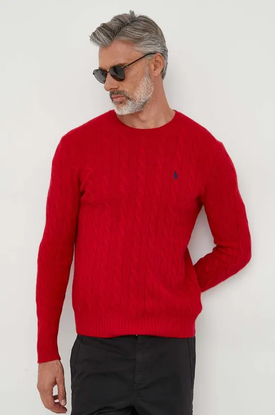 κόκκινο Μάλλινο πουλόβερ Polo Ralph Lauren