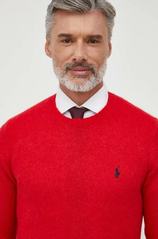 rdeča Volnen pulover Polo Ralph Lauren