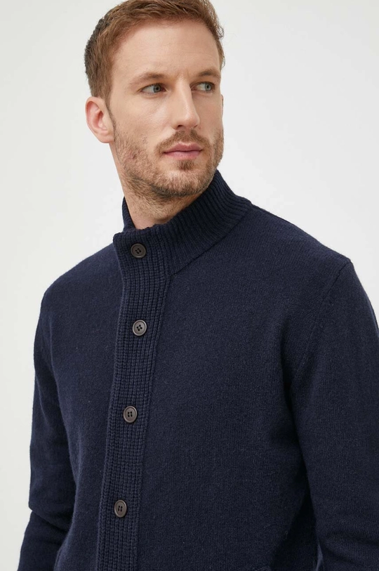 Barbour cardigan in lana blu navy MKN0731