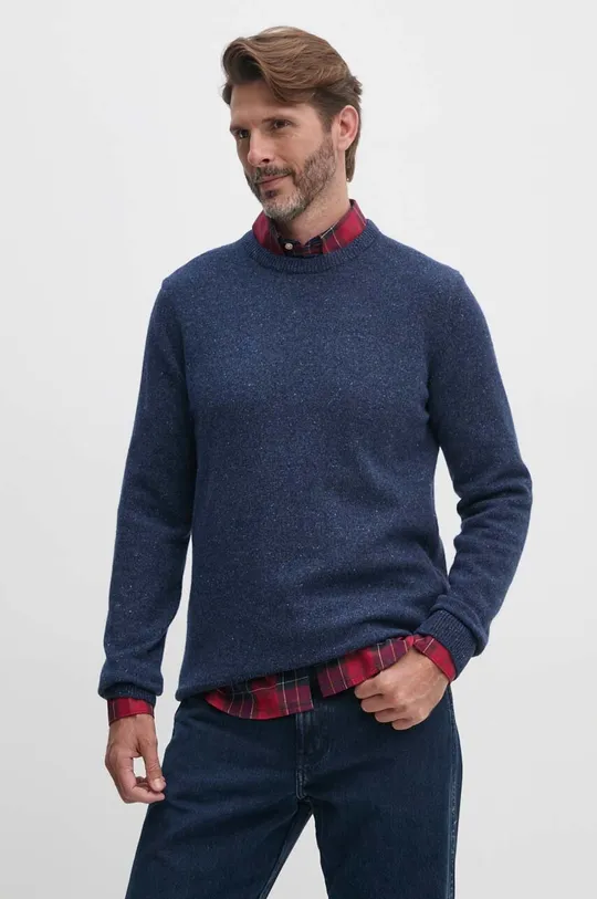 Barbour wool jumper navy MKN0844