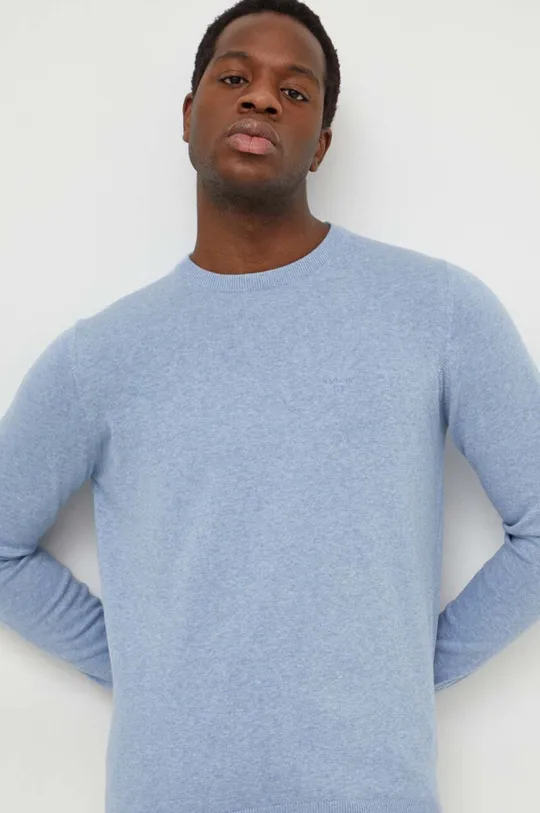 niebieski Barbour sweter bawełniany