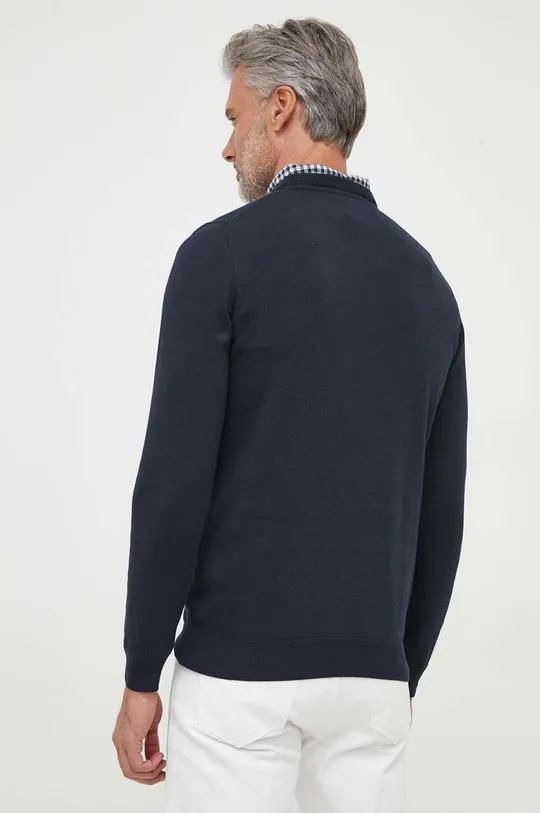 Одяг Бавовняний светр Barbour MKN0932 темно-синій