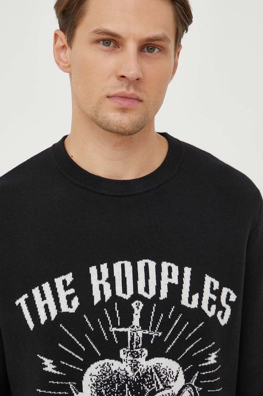 czarny The Kooples sweter z domieszką wełny