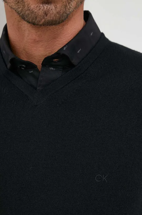 crna Vuneni pulover Calvin Klein