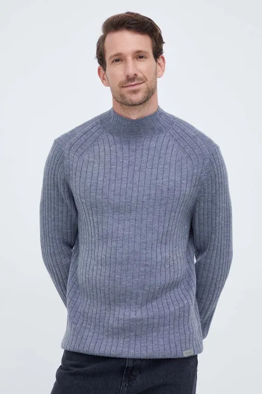 sivá Vlnený sveter Calvin Klein Pánsky