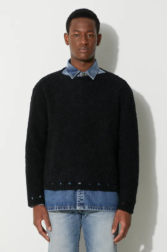 czarny 424 sweter wełniany