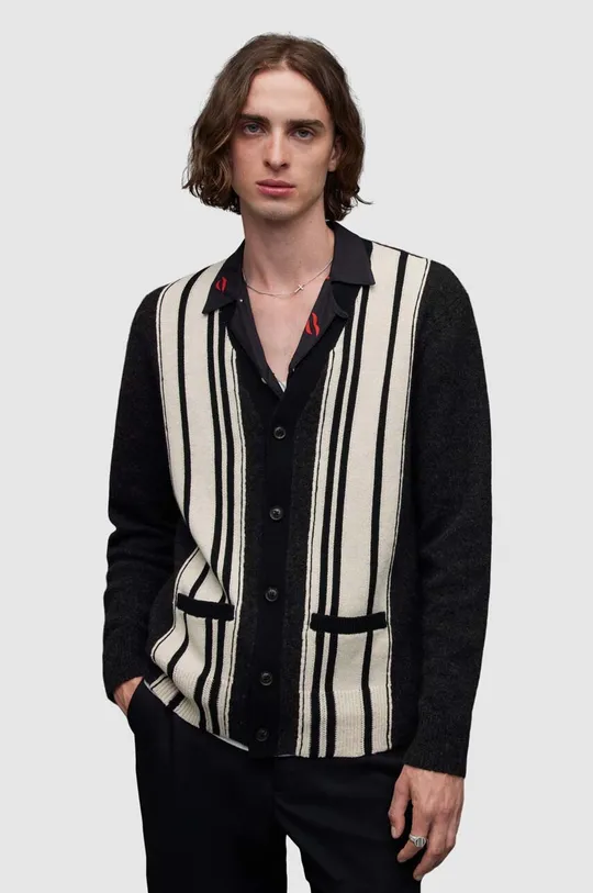 crna Kardigan s primjesom vune AllSaints BERKLEY Muški