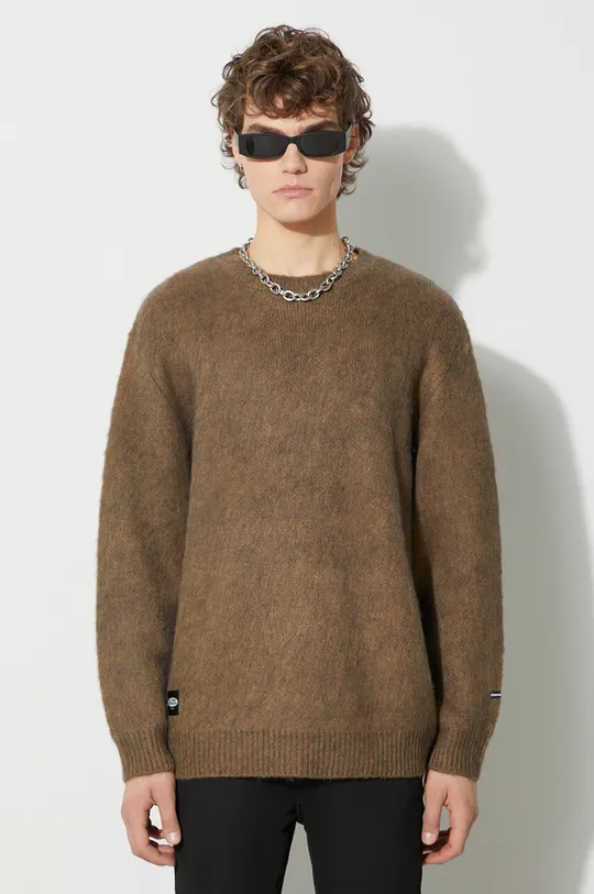 brązowy Manastash sweter z domieszką wełny Aberdeen Sweater Męski