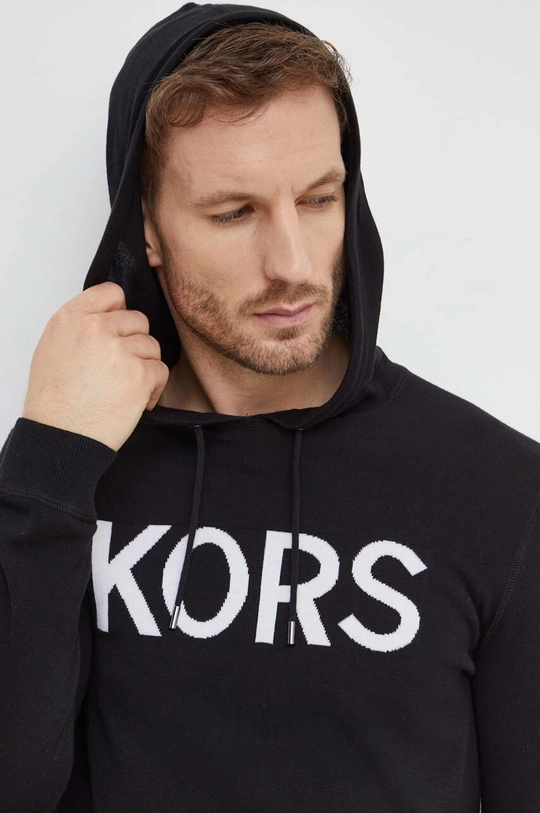 czarny Michael Kors sweter bawełniany