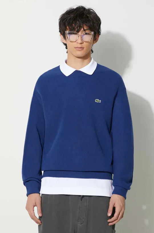 niebieski Lacoste sweter wełniany Męski
