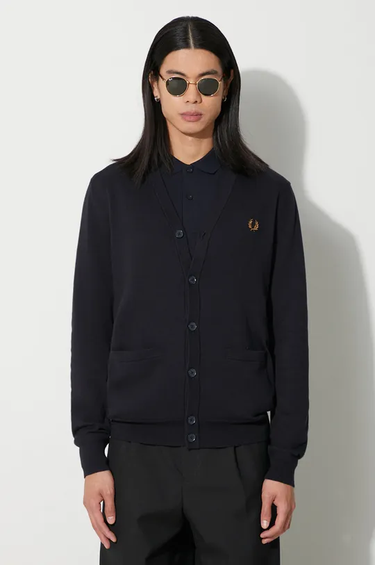 navy Fred Perry wool cardigan Men’s