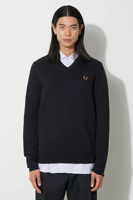 blu navy Fred Perry maglione in lana Uomo