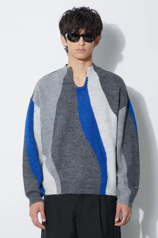 szary Ader Error sweter z domieszką wełny Batia Knit