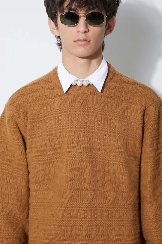 maro Ader Error pulover de lână Seltic Knit De bărbați