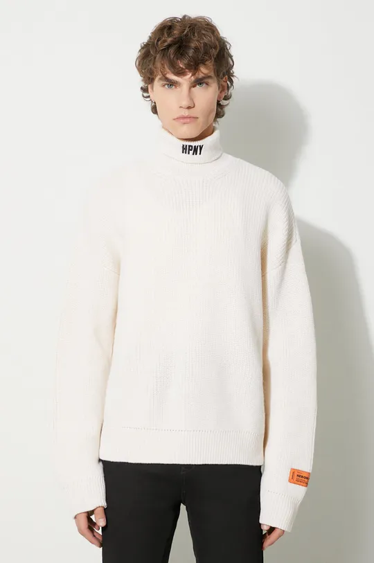 μπεζ Μάλλινο πουλόβερ Heron Preston Hpny Knit Rollneck Ανδρικά