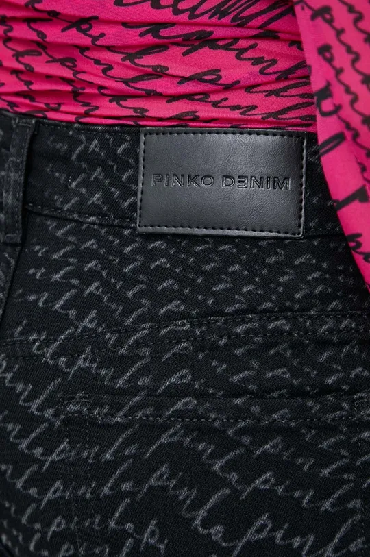 čierna Rifľové krátke nohavice Pinko