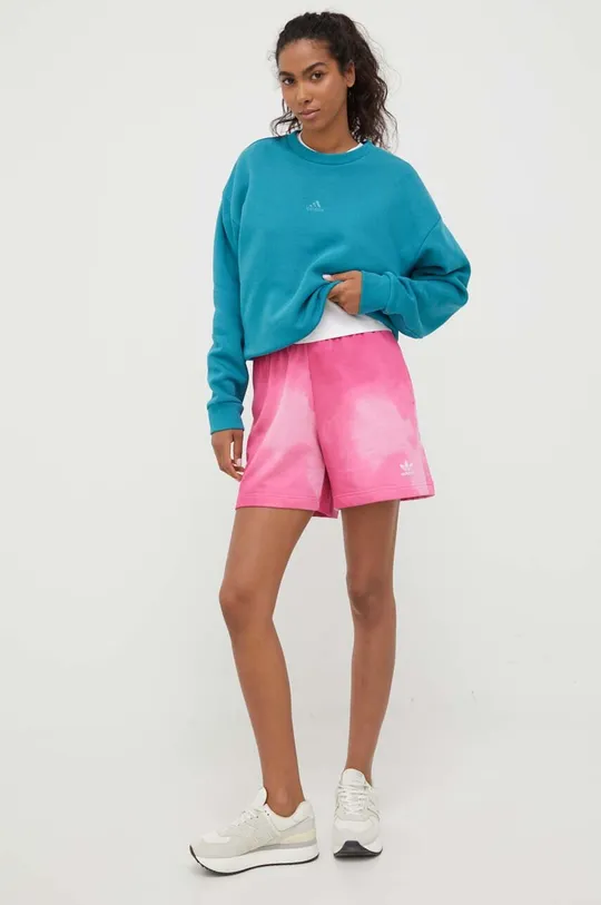 adidas Originals pamut rövidnadrág rózsaszín