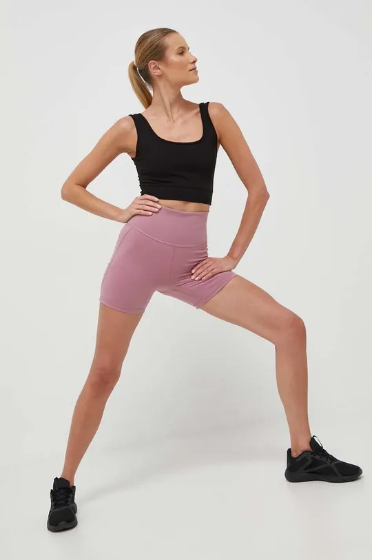 Kratke hlače za jogo adidas Performance Studio roza