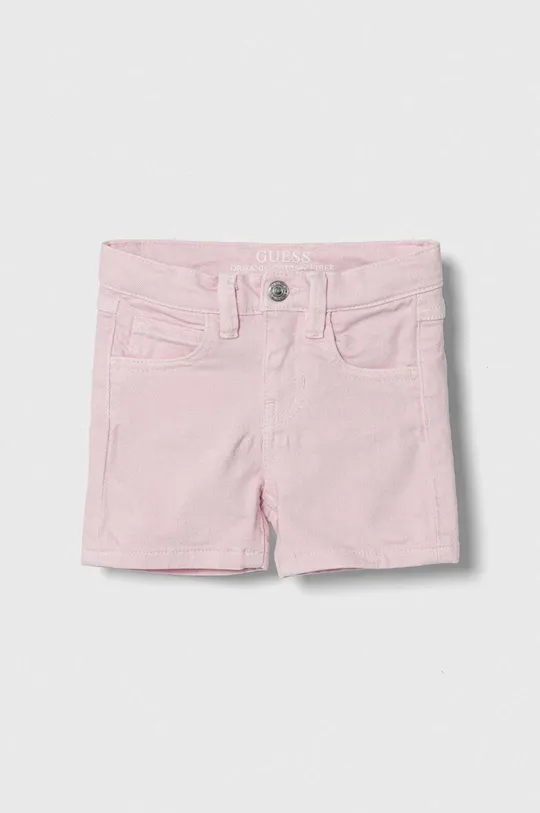 roza Otroške kratke hlače iz jeansa Guess Dekliški