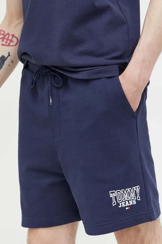 σκούρο μπλε Βαμβακερό σορτσάκι Tommy Jeans Ανδρικά
