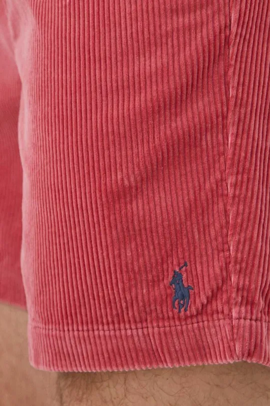 rosso Polo Ralph Lauren pantaloncini in velluto a coste