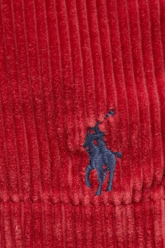czerwony Polo Ralph Lauren szorty sztruksowe
