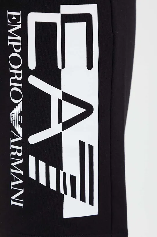 чорний Бавовняні шорти EA7 Emporio Armani