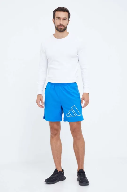 Kratke hlače za trening adidas Performance Train Icons Big Logo plava
