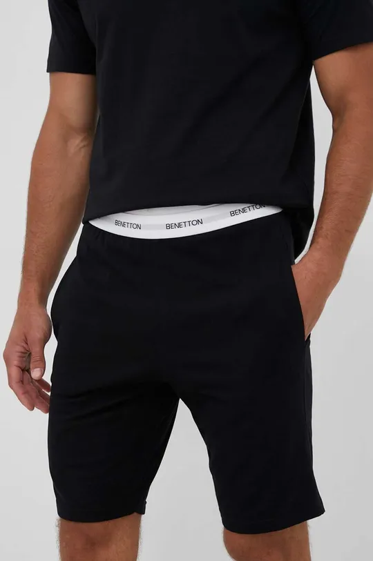 crna Homewear pamučne kratke hlače United Colors of Benetton