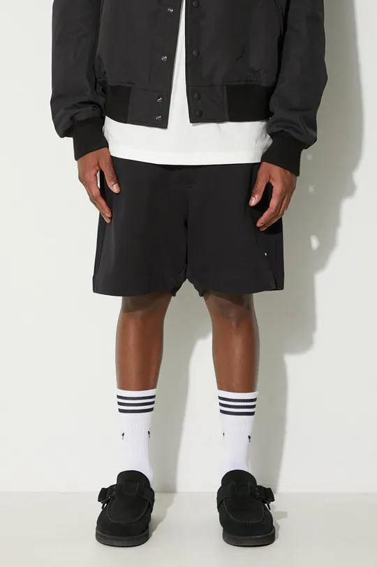 black Y-3 cotton shorts